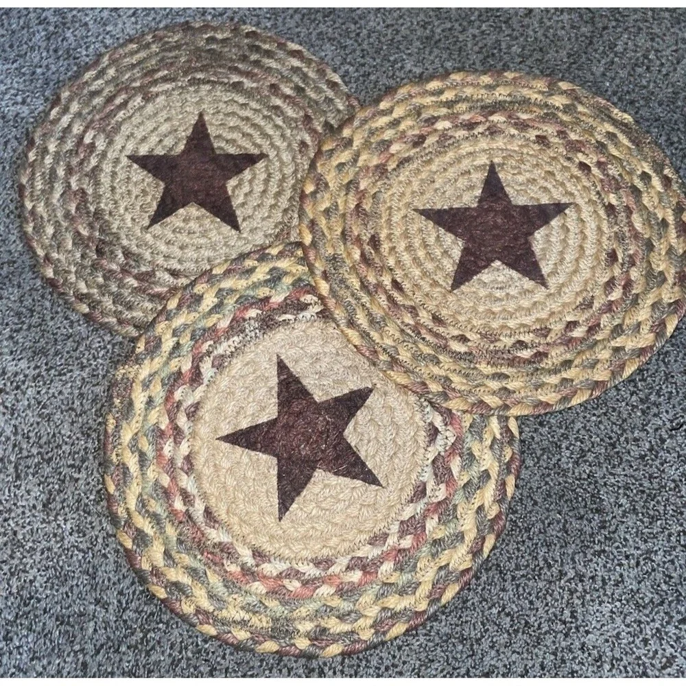 Lot of 3 Primitive Burgundy Star 10